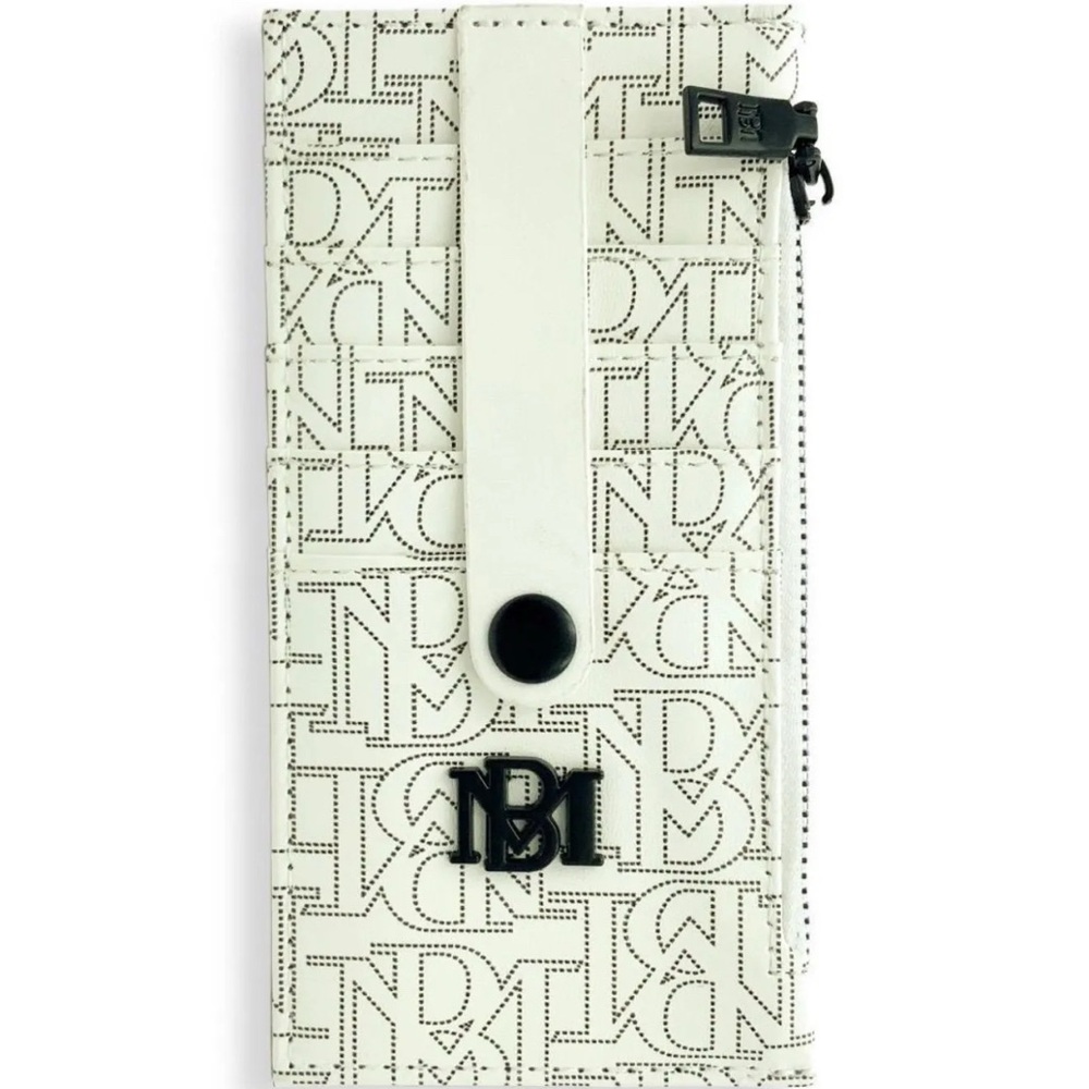 White and Black Badgley Mischka Wallet